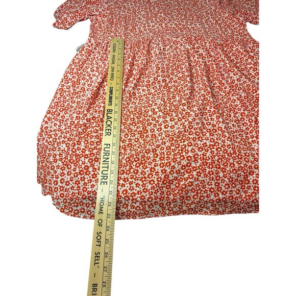NWT Sz 14 Asos Maternity Dress Red Orange Floral Flowers Summer Spring Light - Picture 3 of 10